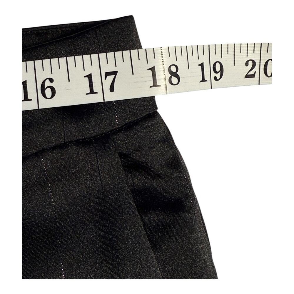 WAYF Women's XL Black Metallic Pinstripe Wide-Leg‎ Trousers Workwear Pants NWOT - Picture 4 of 7